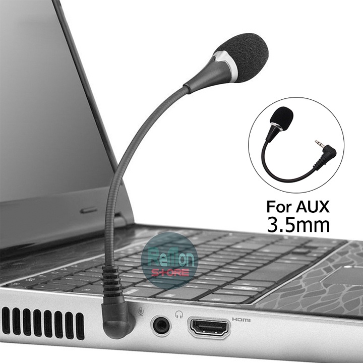 Micro thu âm laptop pc máy tính jack 3.5 trợ giảng livestream học online game điện thoại tablet máy tính bảng