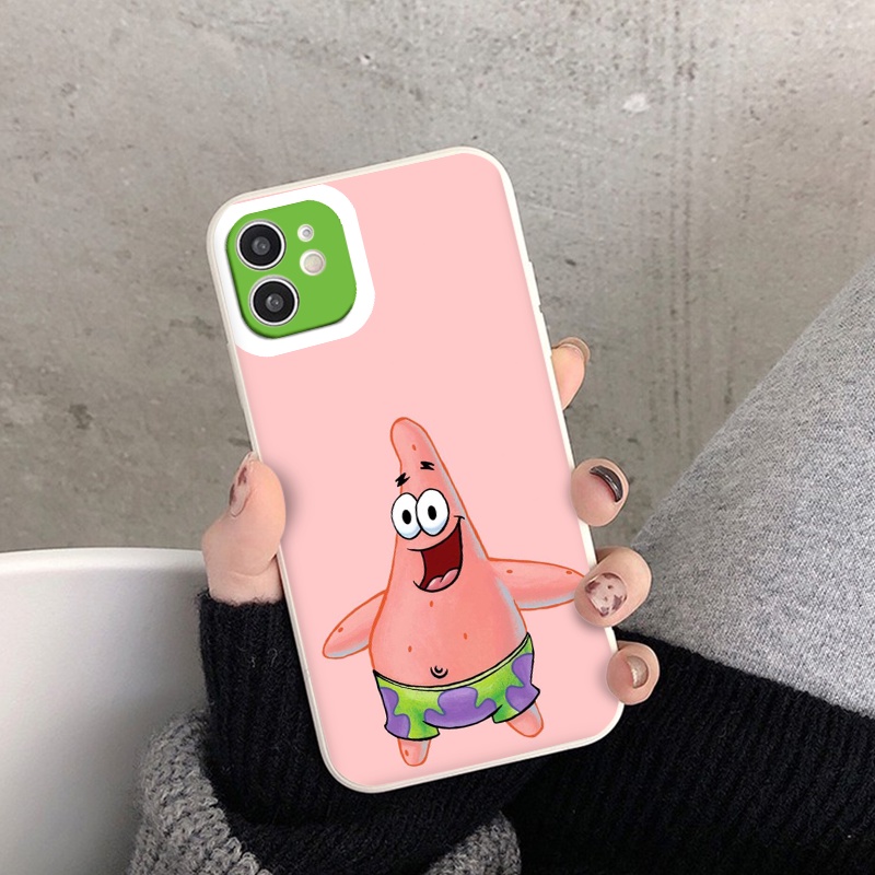 Ốp iphone hoạt hình sao biển vui nhộn nền hồng đáng yêu - case iphone 13 12 11 pro max 6S 6 X XS MAX XR 7 8 Plus