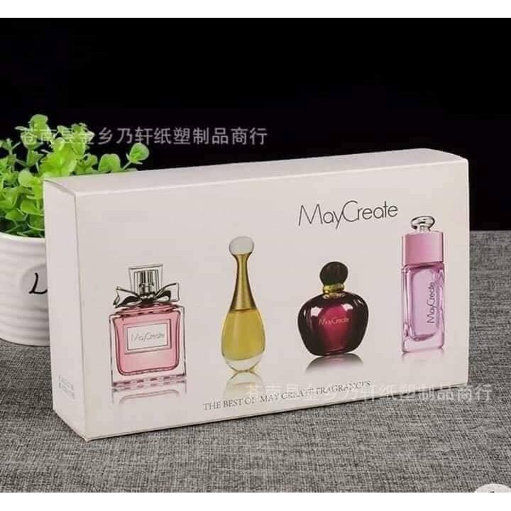 Set 4 lọ nước hoa mini mỗi lọ 4 x 25ml Maycreate