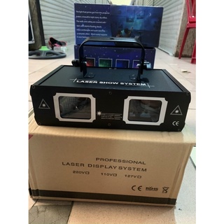 Đèn Laser 2 cửa 7 mầu cảm biến âm thanh