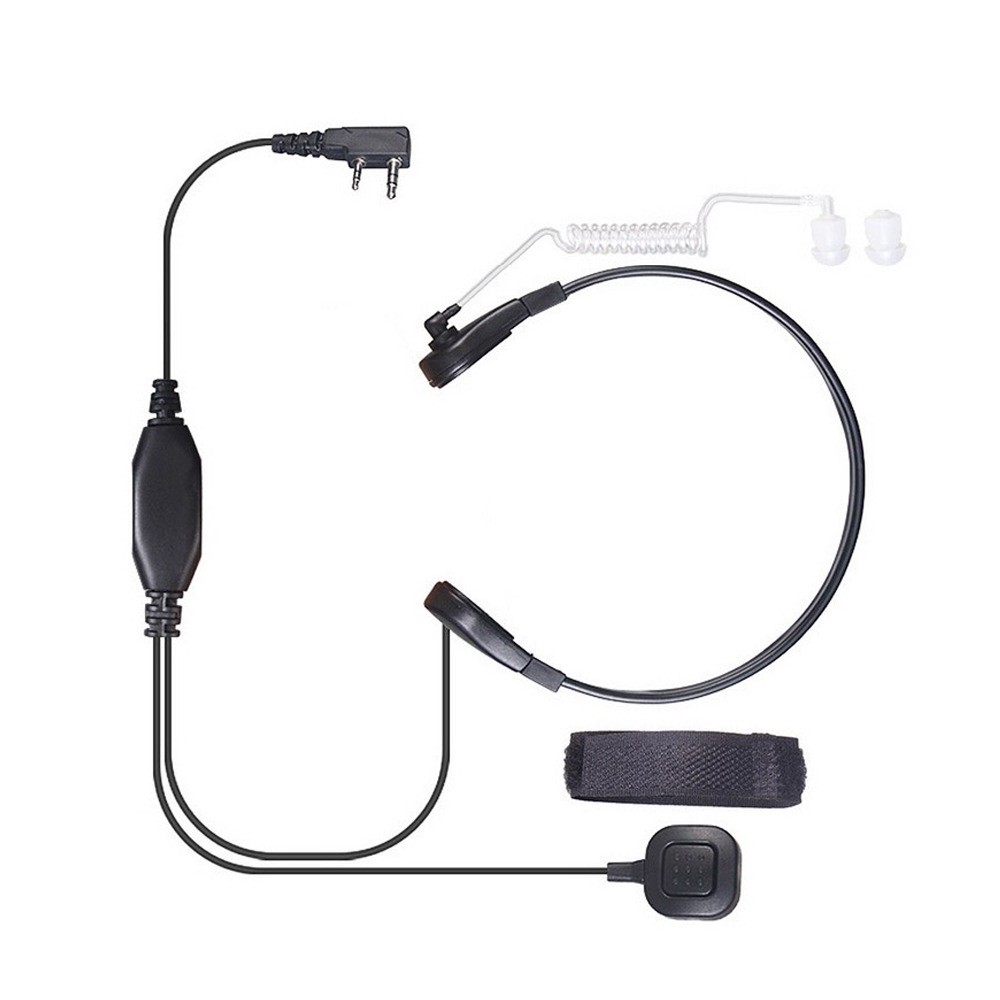 Throat Microphone Walkie Talkie Headset Headphone For BaoFeng