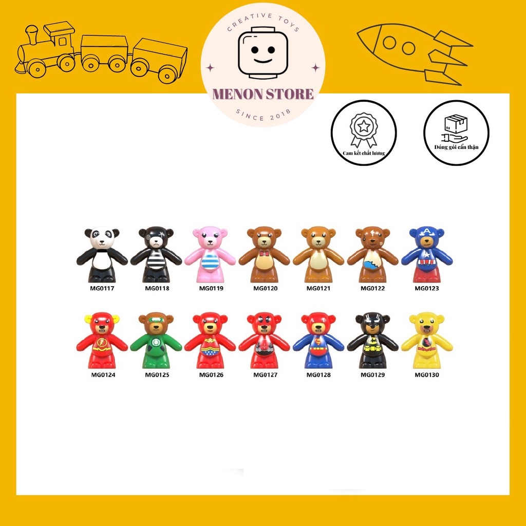 Combo 14 Gấu Teddy các loại - Đồ chơi lắp ráp, xếp hình thông minh