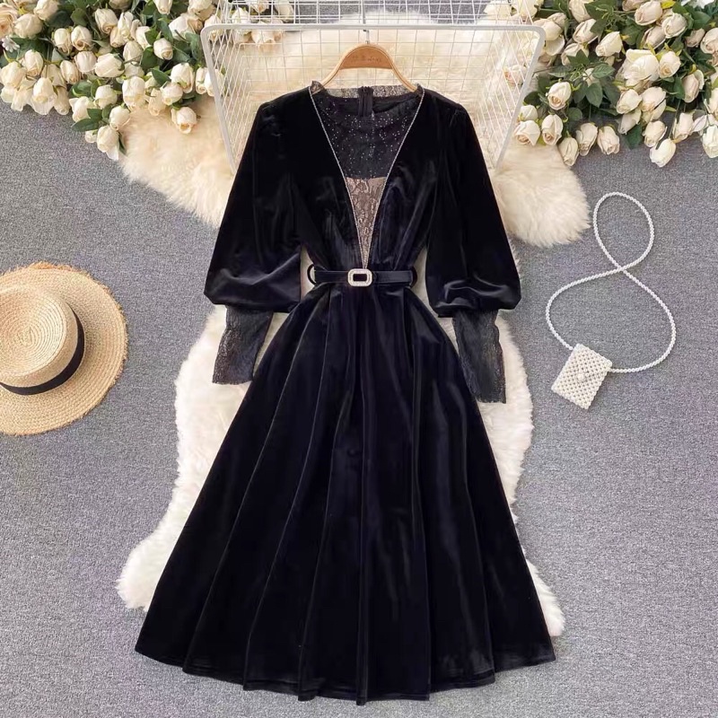 Đầm váy đen đi dự tiệc sang chảnh quý phái Aimee closet