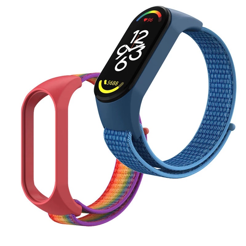 Dây đeo nylon + kính lực bảo vệ màn hình jansin cho xiaomi mi band 7 smart band mi band 7