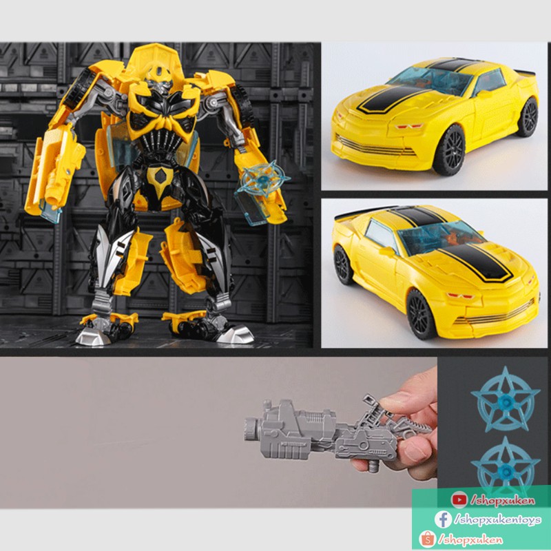 Robot biến hình Đồ Chơi lắp ráp oto Transformers cao 20 cm mẫu Optimus, Bumblebee, Megatron, Grimlock và Starscream