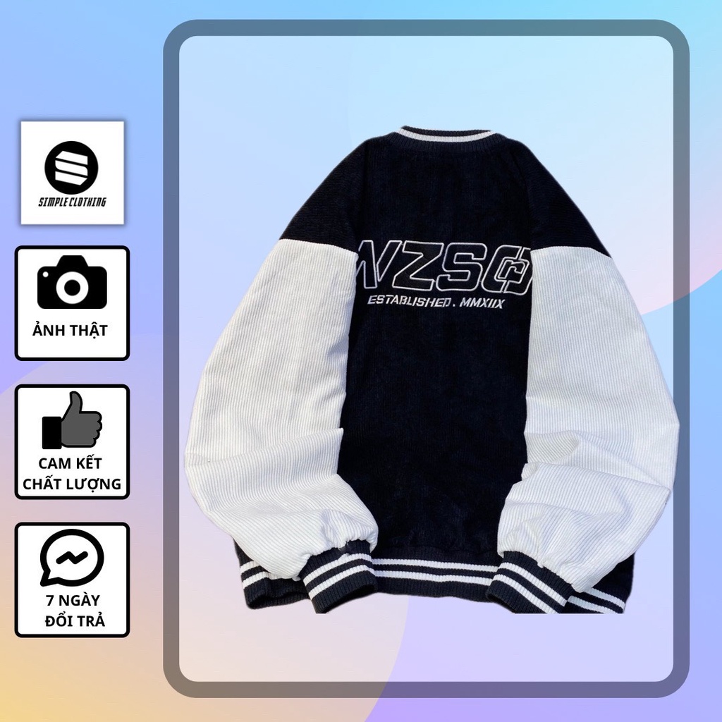 [sẵn] Áo varsity/bomber tay dài chữ WZS (ảnh thật tại shop)