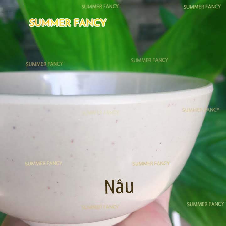 Chén 11.2 x 5.4 cm nhựa ăn cơm nâu CAO CẤP sang trọng / bát cơm - plastic small bowl F-CO02