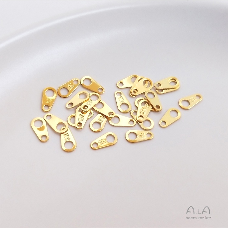 Bộ 10 Khóa Cài Đầu Nối Thẻ Nhớ 8 Chữ Cái Mạ Vàng Bạc 14k18K Trang Sức diy