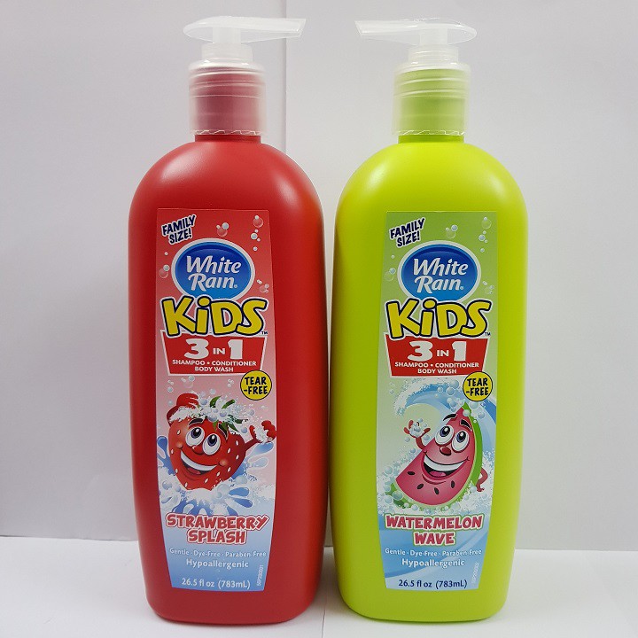 Sữa tắm White Rain Kids 3in1 (gội + xả + tắm) 783ml Mỹ