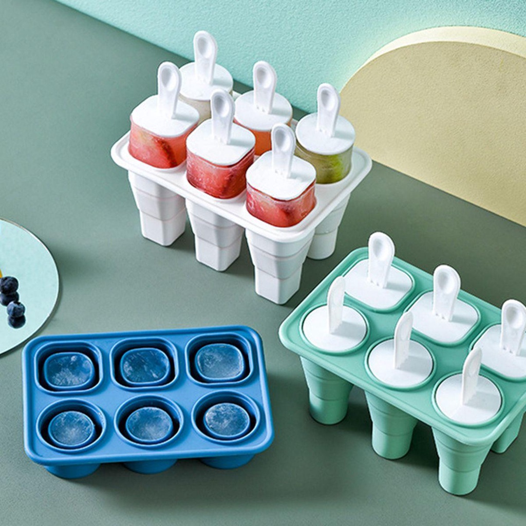 YIYU Khuôn Làm Kem Que Có Thể Gấp Gọn Tiện Dụng