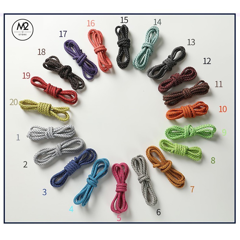 Dây giày cao cấp mẫu bản tròn phản quang siêu bền XIMO [Đủ màu 120cm] | BigBuy360 - bigbuy360.vn