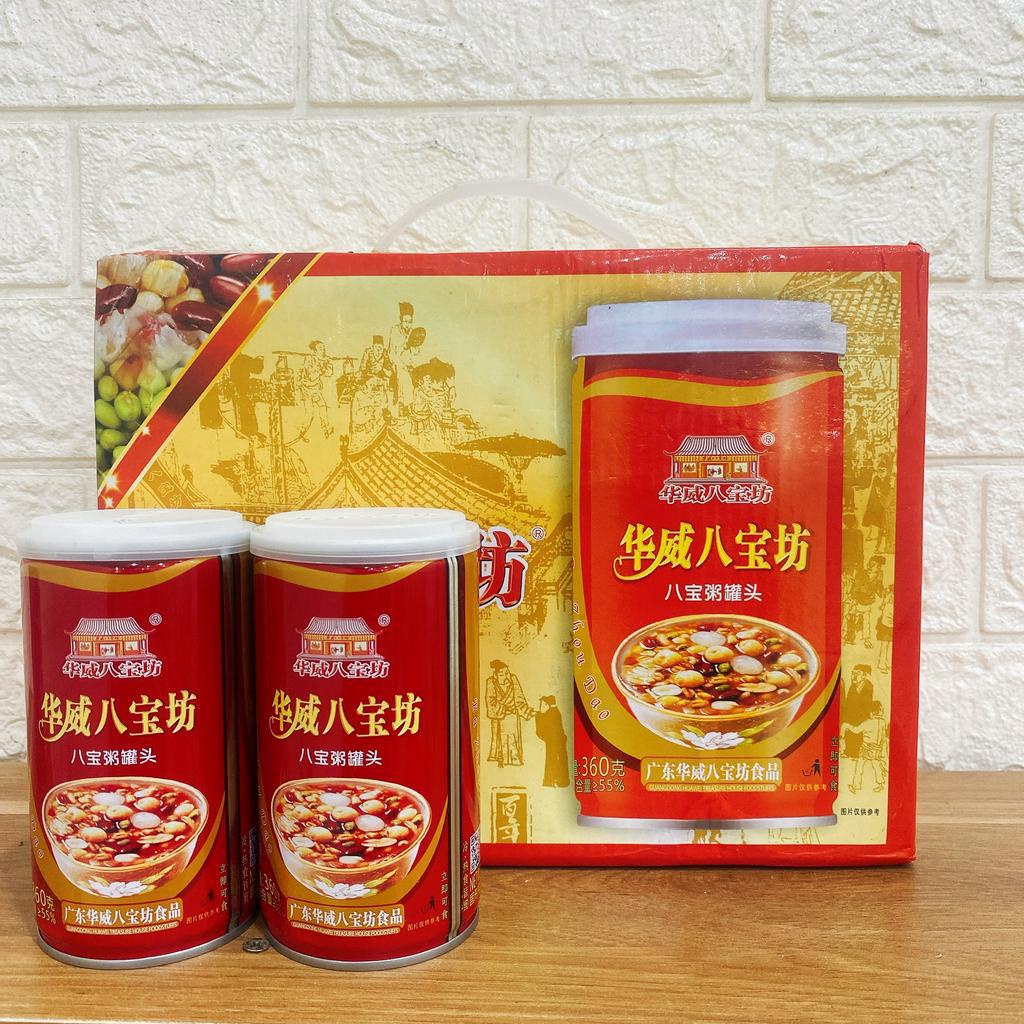 Thùng 12 lon cháo sen bát bảo lon đỏ Ba Zhou Dao 360g thơm ngon, bổ dưỡng