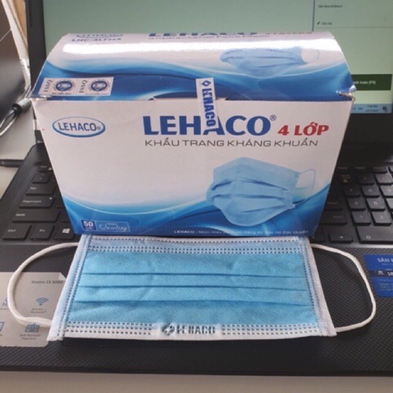 Khẩu trang y tế kháng khuẩn Lehaco đủ màu - Hộp 50 cái