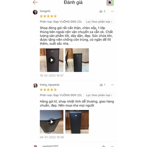 Thùng Rác INOX FITIS Cỡ Trung 22l đạp và nhấn chống bám vân tay sang trọng cho văn phòng nhà ở