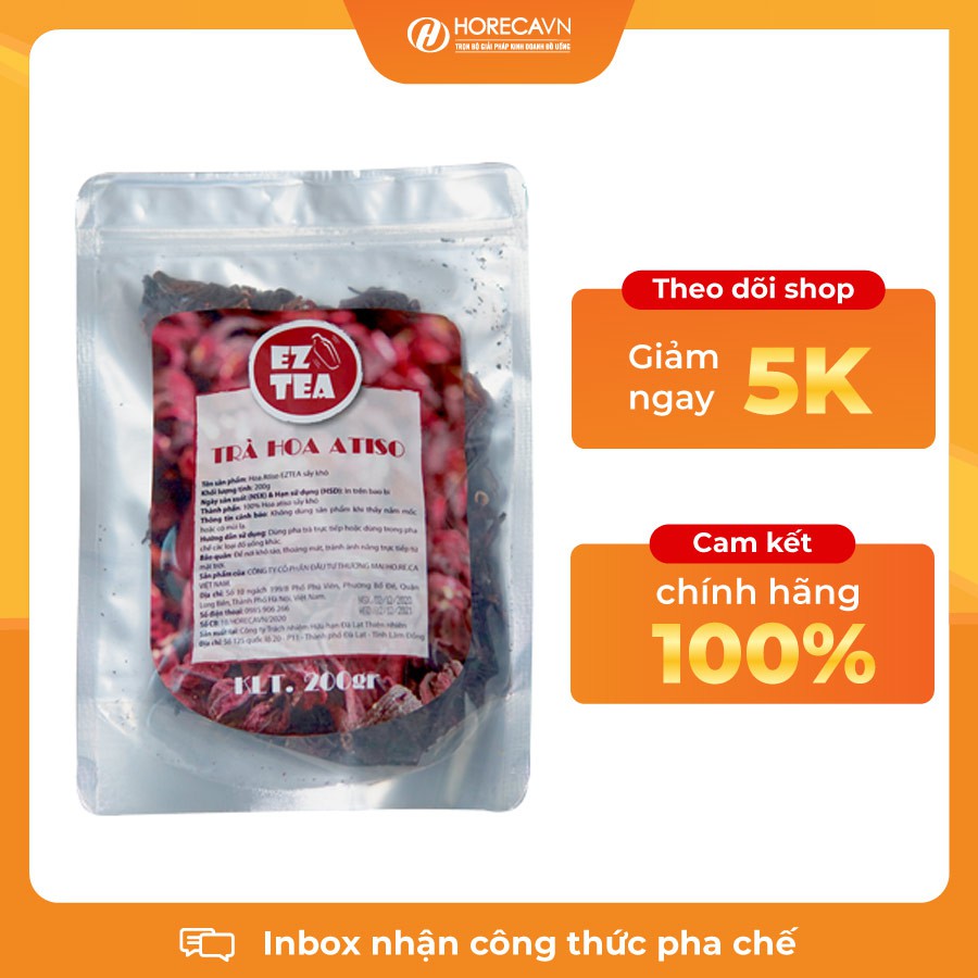 Hoa Atiso EZTEA Sấy Khô 200g - Chất Lượng Trà Hoa Đà Lạt - Sản Phẩm Tự Nhiên, An Toàn