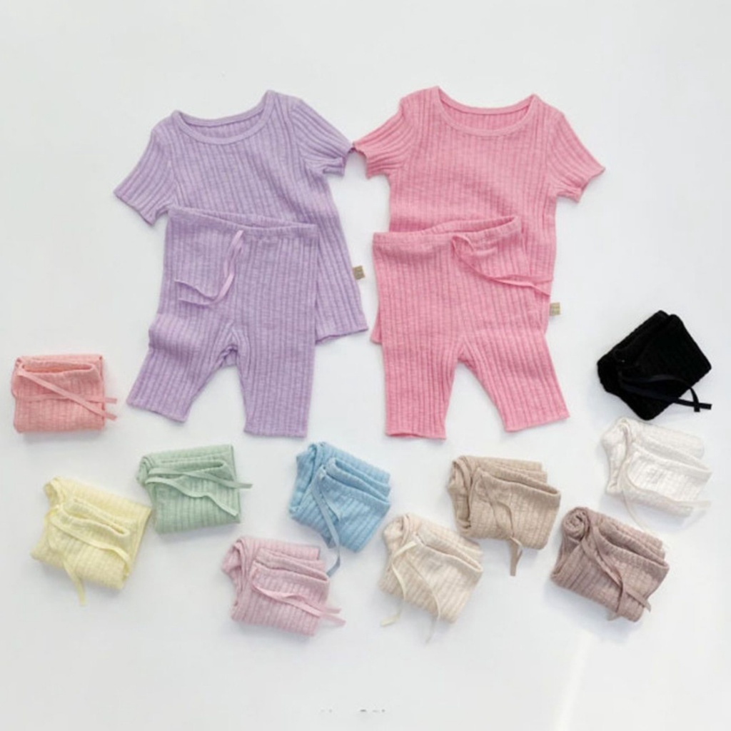 Bộ thun len tăm cho bé gái , quần áo trẻ em thanh hằng baby 7 - 15 Kg