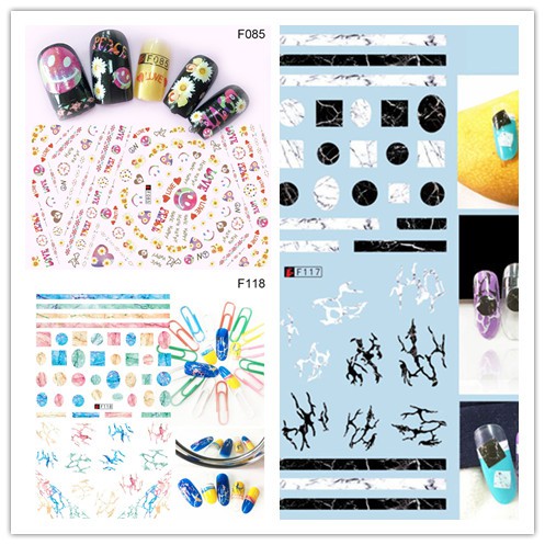 1 tờ Miếng dán trang trí móng tay nghệ thuật