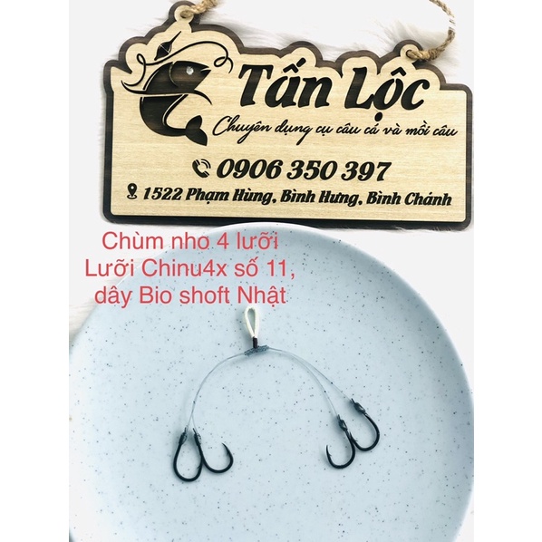 CHÙM NHO CÂU CÁ TRA LƯỠI CHINU 4X