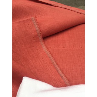 vải linen tưng premium màu cam đất!