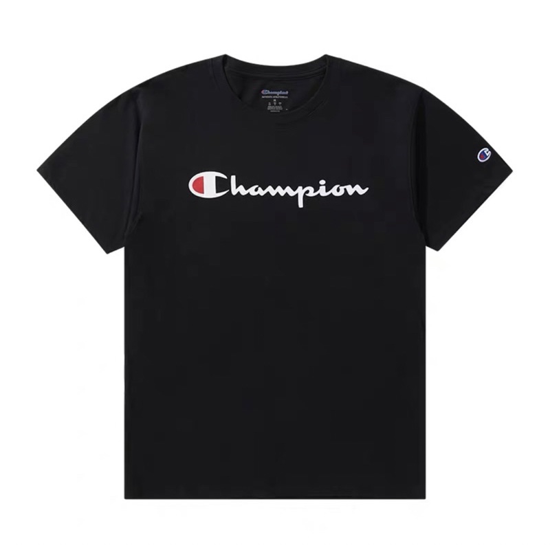 Áo thun Champion unisex chữ thêu sắc nét