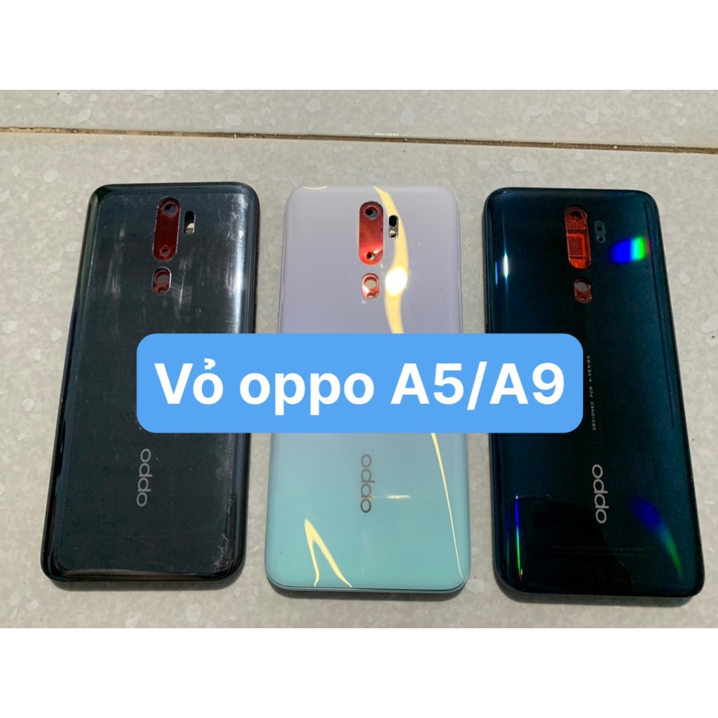 Bộ vỏ zin new Oppo A9 2020 / A5 2020 (gồm lưng ,sườn, xương , phím bấm và kính camera)