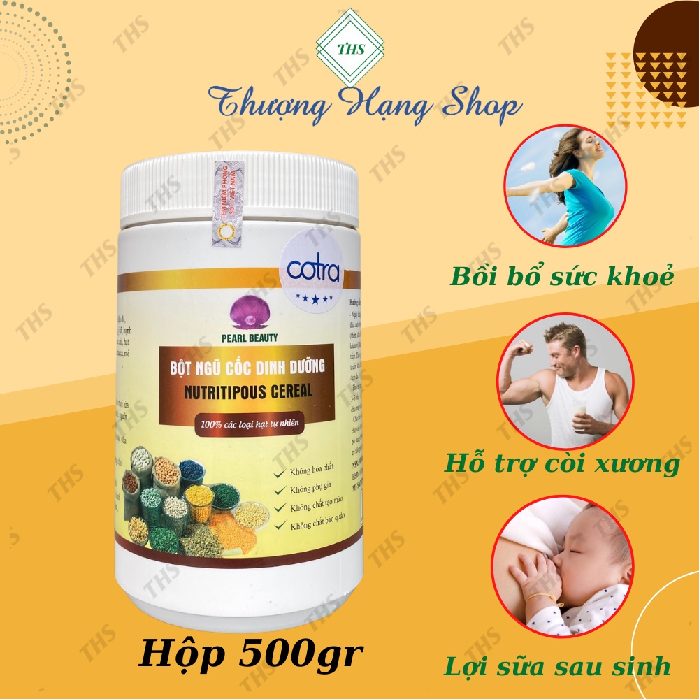 Bột ngũ cốc 14 vị [ Hộp 500gr] -  bột dinh dưỡng từ các loại hạt, Lợi sữa, Bổ sung đạm thực vật cho cơ thể.