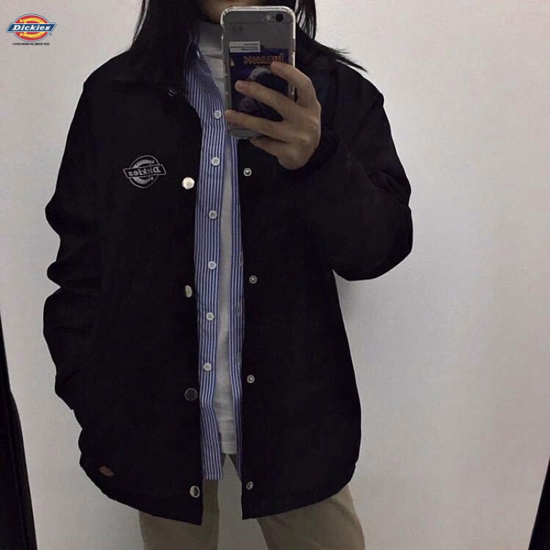 Áo Khoác phản quang 2 lớp gió/nỉ chính hãng Dickies