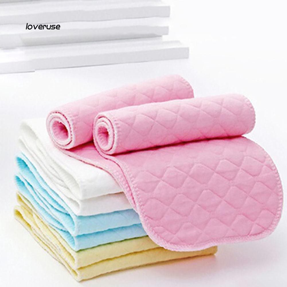 10 miếng vải đệm tả em bé 3 lớp kích thước 32x12cm bằng vải cotton sử dụng nhiều lần