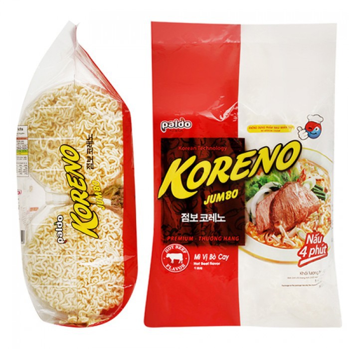 Mì Koreno Jumbo Hàn Quốc  vị Kim chi, Bò