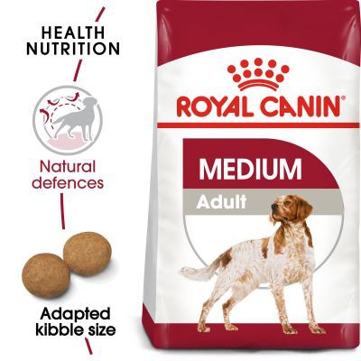 10kg,ROYAL CANIN MEDIUM ADULT Dành cho chó có (cân nặng tối đa từ 11 - 25 kg) và đang trong lứa tuổi Puppy từ 12 tháng