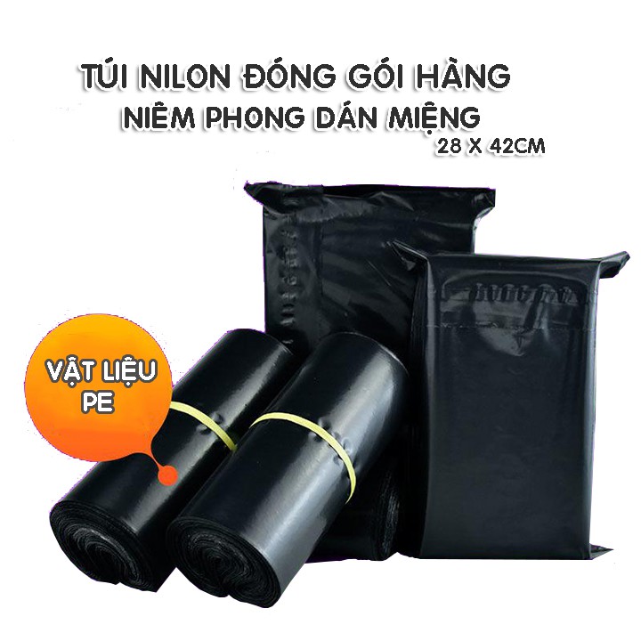 Túi nilong ba bì chuyên dụng ( loại 100 túi) đóng gói hàng niêm phong có sẵn  keo dính chắc chắn nhiều size