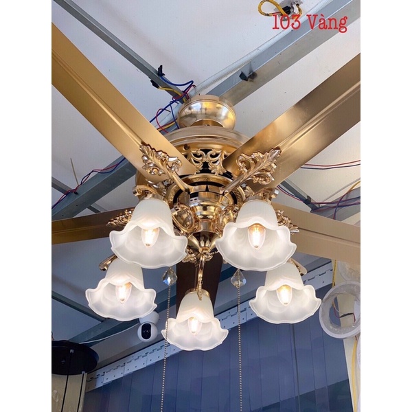 Quạt Trần Đèn 5 Cánh 5 Chao Đủ Mẫu Hàng Cao Cấp
