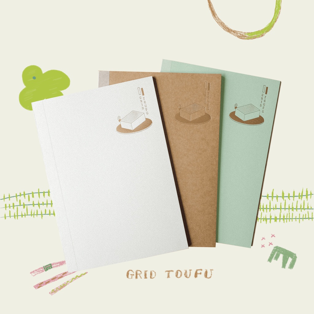 Vở ô li 2.5mm dùng để take notes, luyện chữ GRID TOUFU 🌿 teayoushop