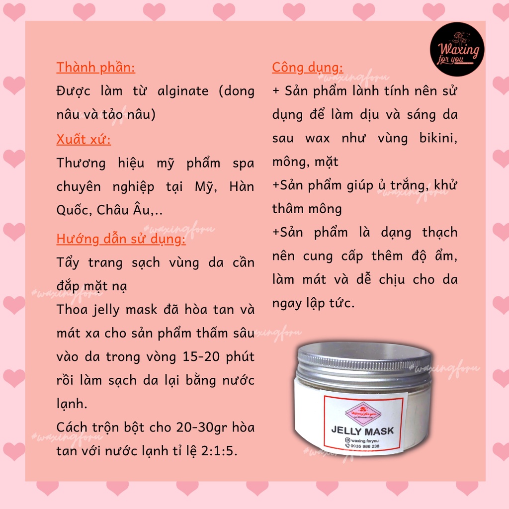 MẶT NẠ Ủ BI SAU WAX - JELLY MASK - THẠCH ĐẮP DƯỠNG BODY❤️Freeship❤️esthemax dùng cho mặt và bikini (WAXINGFORU)