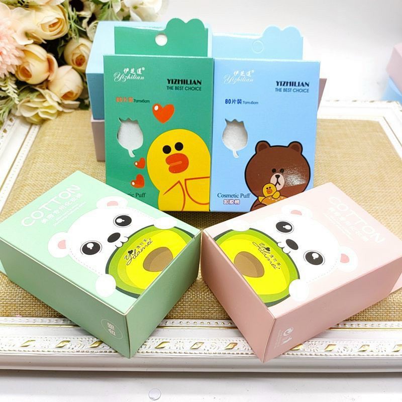 Hộp 50 miếng bông tẩy trang - Dùng đắp toner cực thích