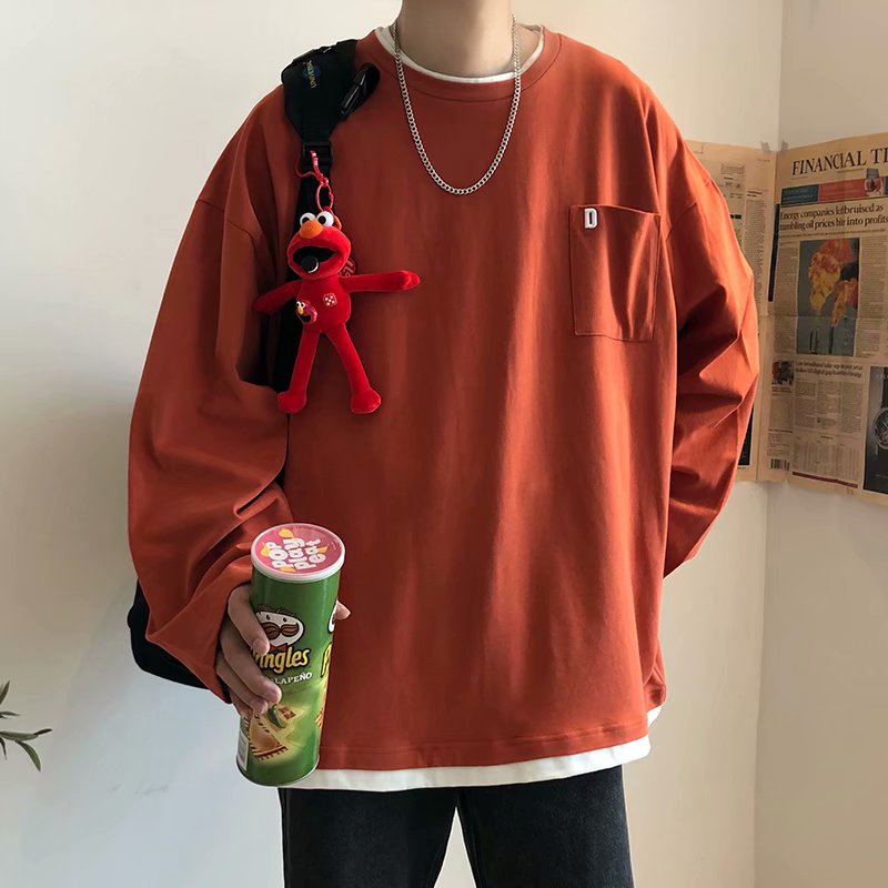 Áo Thun Tay Dài Giả Hai Lớp Phong Cách Hàn Quốc 5 Màu Lựa Chọn Cho Nam | BigBuy360 - bigbuy360.vn