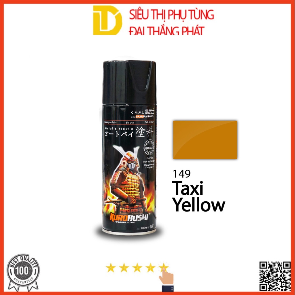 Sơn Samurai sơn xịt xe máy 149 MÀU VÀNG TAXI