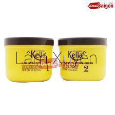 Thuốc duỗi tóc Kella collagen super strong 500ml siêu khỏe hộp màu vàng  duỗi tóc thẳng tự nhiên, chuyên  dụng