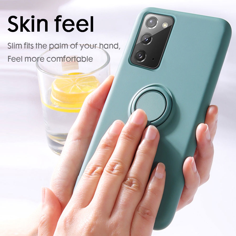 Ốp điện thoại silicon dẻo có giá đỡ nam châm cho Samsung Galaxy S22 Plus Note 10 20 Ultra
