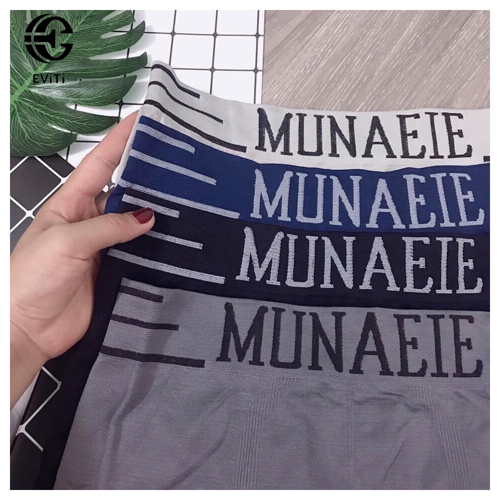 Quần sịp nam - Sịp đùi boxer Munafie túi zip sang trọng - Quần lót dệt kim nhiều màu sắc - FREESIZE