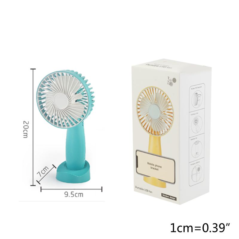 Quạt Làm Mát Mini Cầm Tay Sạc Cổng USB Có Thể Điều Chỉnh Góc Độ