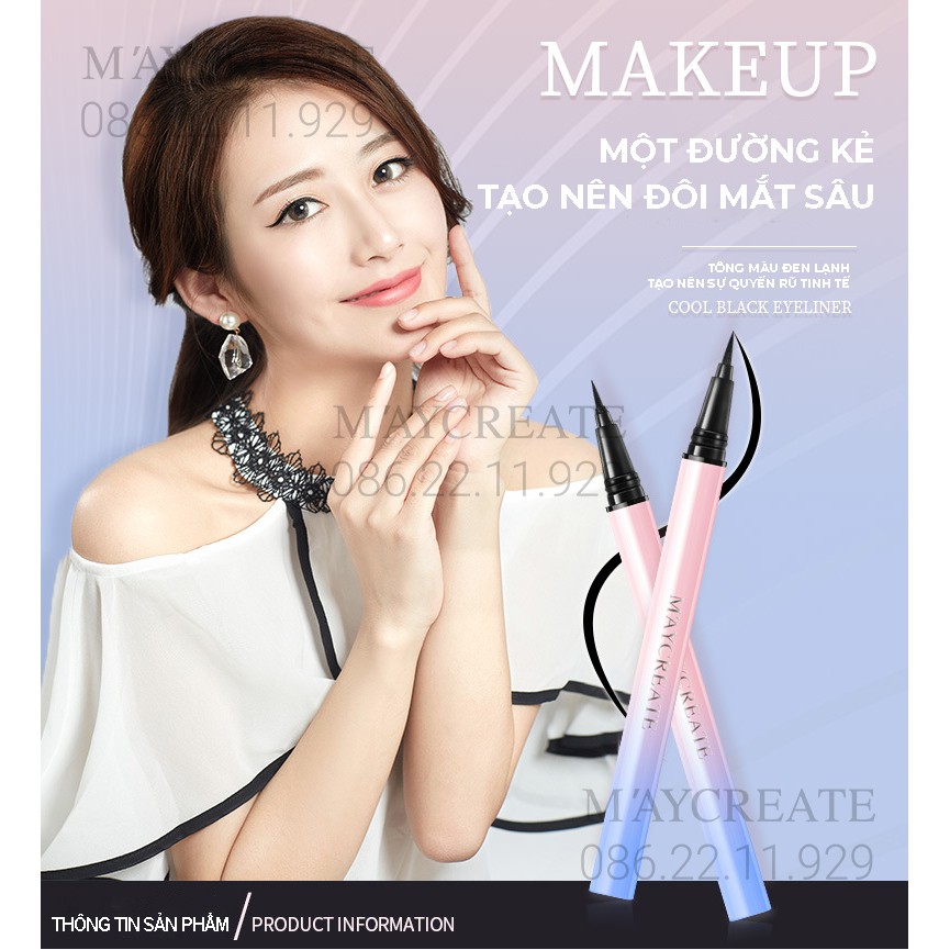 Kẻ Mắt Nước Không Trôi Eyeliner Maycreate Bút Kẻ Mắt Nội Địa Trung