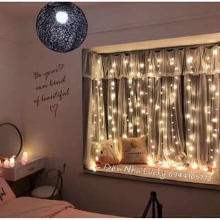 [12 sợi] Đèn Led Rèm Mưa Rơi 3mx3m - Đèn Thả Mành Nhấp Nháy có Remote Trang trí quán cafe, tiệc cưới, sân vườn lung linh