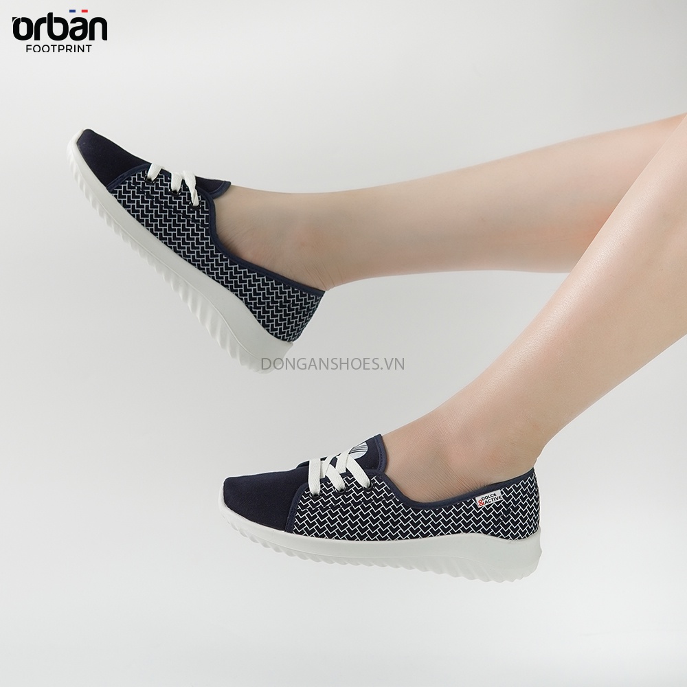 Giày sneaker nữ D&amp;A EP L1916 đế cao màu xanh