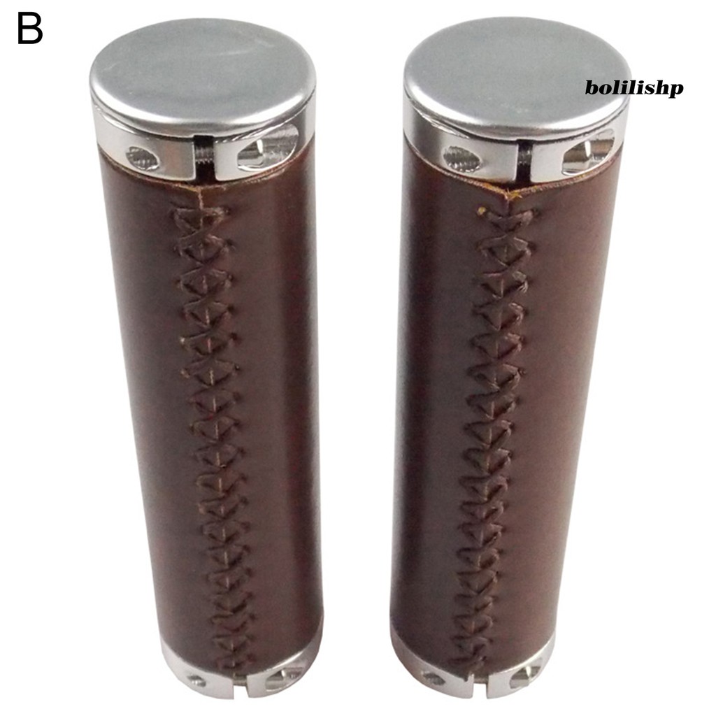 1 Cặp Vỏ Bọc Tay Lái Xe Đạp Leo Núi Chất Liệu Giả Da Phong Cách Vintage