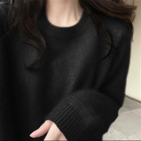 Áo Sweater Cổ Tròn Dáng Rộng Vải Cashmere Kiểu Nhật Bản Thời Trang Thu Đông 2022 Cho Nữ