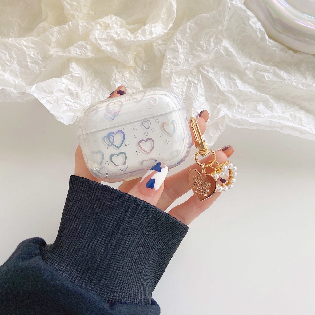 Vỏ Bảo Vệ Hộp Sạc Tai Nghe AirPods3gen AirPods3 Màu Laser Trong Suốt Thời Trang 2021 Ốp