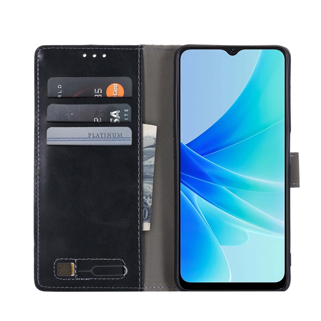 Vỏ Bao Da Điện Thoại Kiểu Ví Tiền Cho Oppo A57 A77S 4G A77 5G 2022 A16 Reno 7 8 Pro 4G 5G