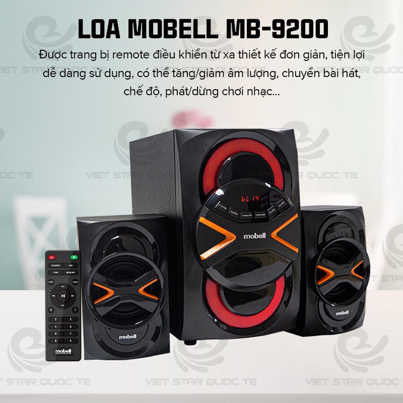 Loa Việt Star MB-9200, kết nối blutooth, USB màn hình LED, thanh âm tuyệt đỉnh, công suất lớn, bảo hành 12 tháng