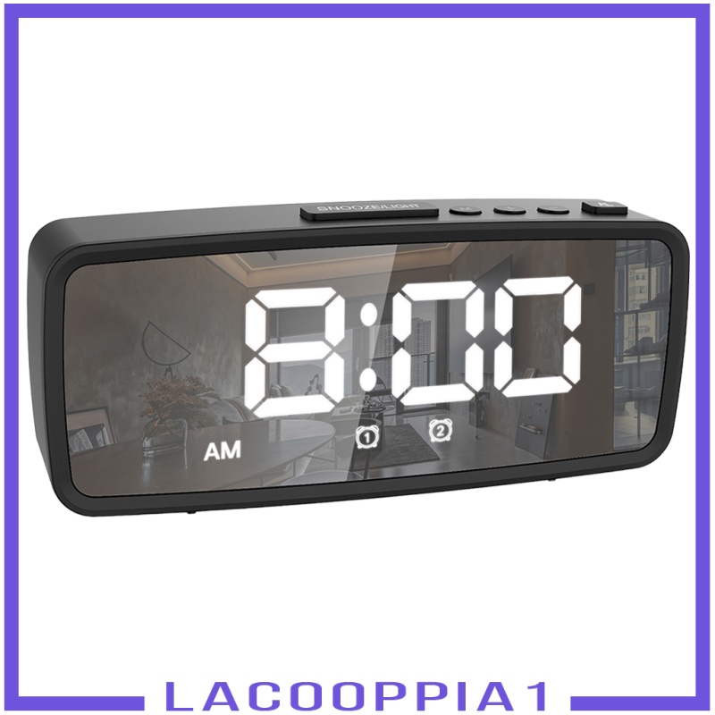Đồng Hồ Báo Thức Kỹ Thuật Số Màn Hình Led Hiển Thị Lớn Cho Phòng Ngủ Lacooppia1